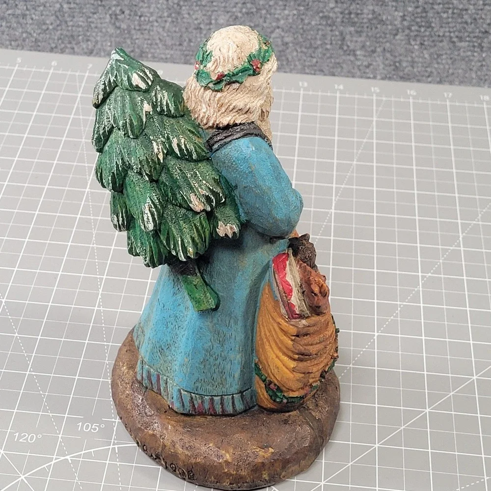 Vintage Don Gordon Santa Figurine 1998‎ Resin Hand Painted Folk Art Christmas